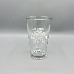North High Brewing Logo Pint 16 Oz. Beer Glass Columbus Ohio